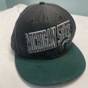 Michigan State Spartans SnapBack - preowned - OS - 47 Brand - Dark Gray & Green